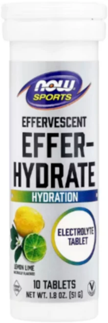 나우푸드 스포츠 발포 전해질 드링크 믹스 레몬 라임맛 10정 (51g), 1병 - 쿠팡