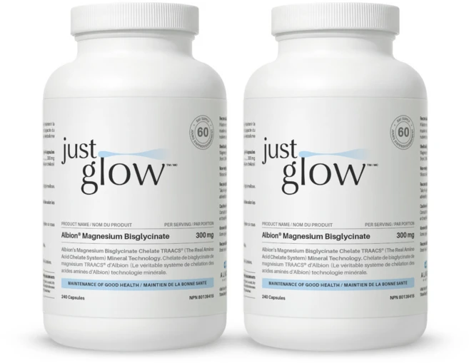 저스트글로우 알비온 마그네슘 비시글리시네이트 킬레이트 300mg, 2개, 240정 - 쿠팡