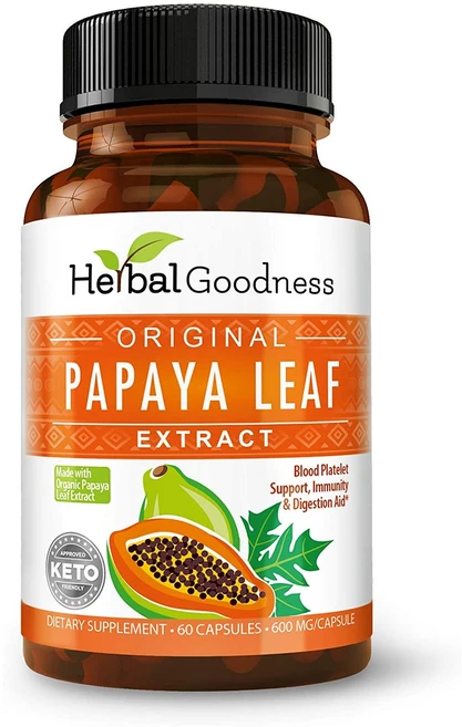 Herbal Goodness 파파야 잎 추출물, 1개, 1개, 60정 - 쿠팡