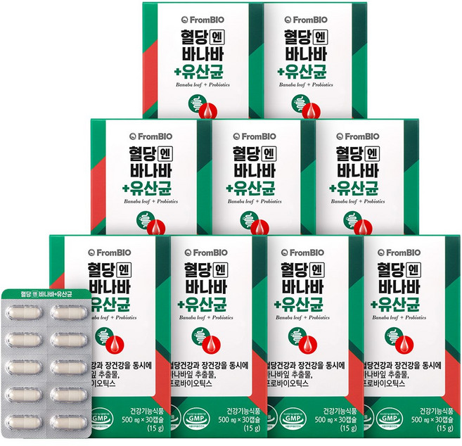 프롬바이오 혈당엔 바나바+유산균, 9박스, 30정