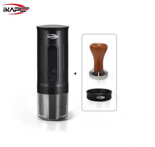 가정용커피메이커 1‑2인용 원두전용 미니 IKAPE 휴대용 Kapo 캡슐 2-in-1 에스프레소 무선 전기 캠핑trave, 4)Black3-Piece Set