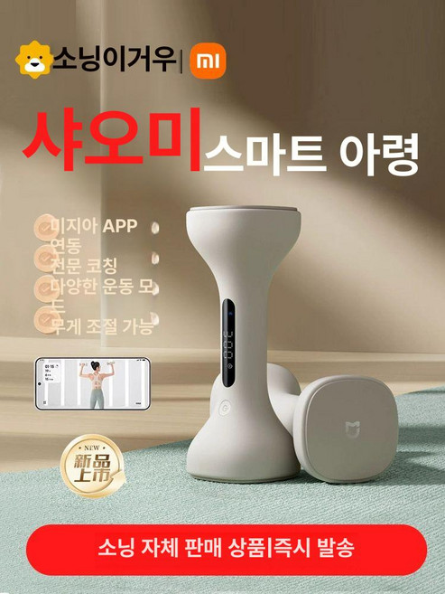 샤오미 미지아 조절식 덤벨 세트 무게조절 조립 누오, 1개, 1kg
