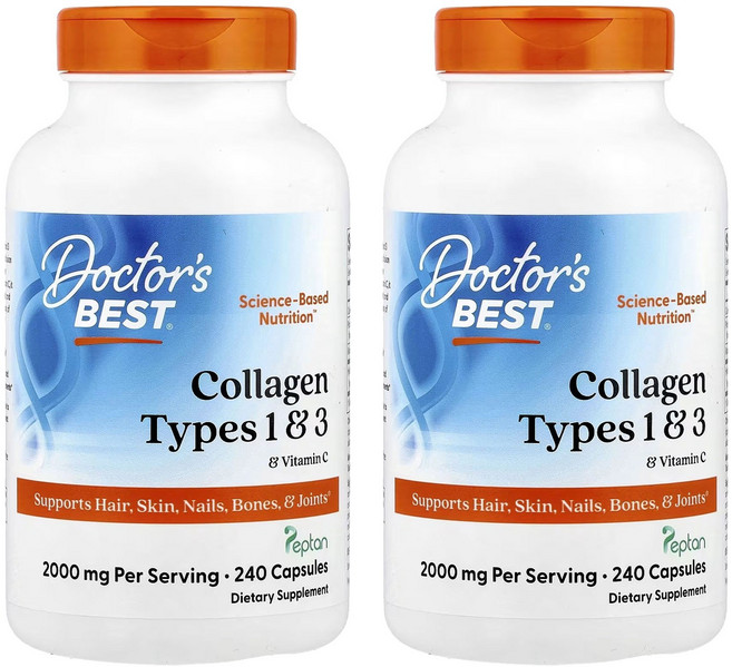닥터스베스트 콜라겐 타입 1 앤 3 500mg 캡슐, 240정, 2개