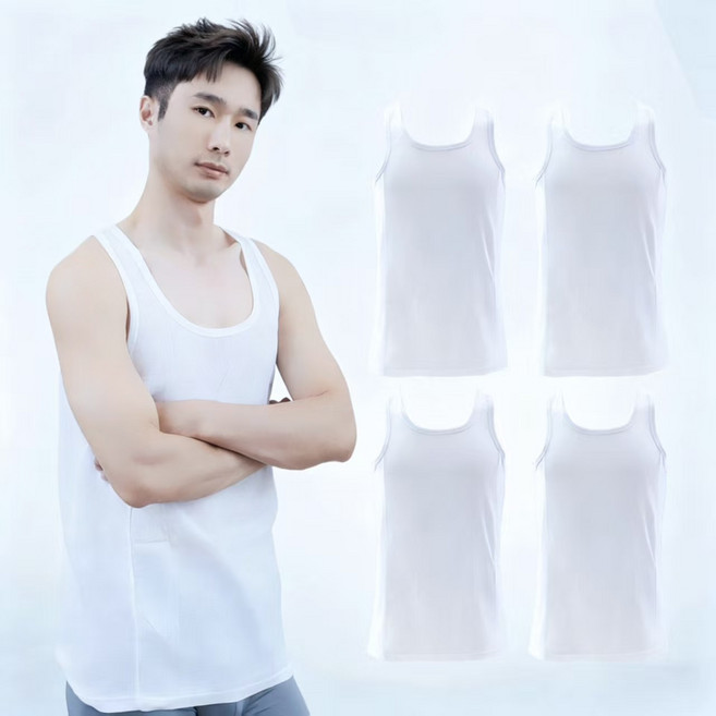 탑 2000# 남자 순면 쿨 모시런닝 4종세트