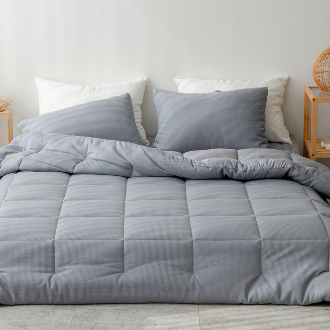 부드러운 와플 모달 100% 사계절 차렵 이불 세트 SS Q LK