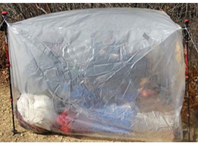 언빌리블 원형 비닐쉘터/겨울산행필수품/눈바람막아주는 쉘터/백패킹/등산 캠핑 겨울등산장비