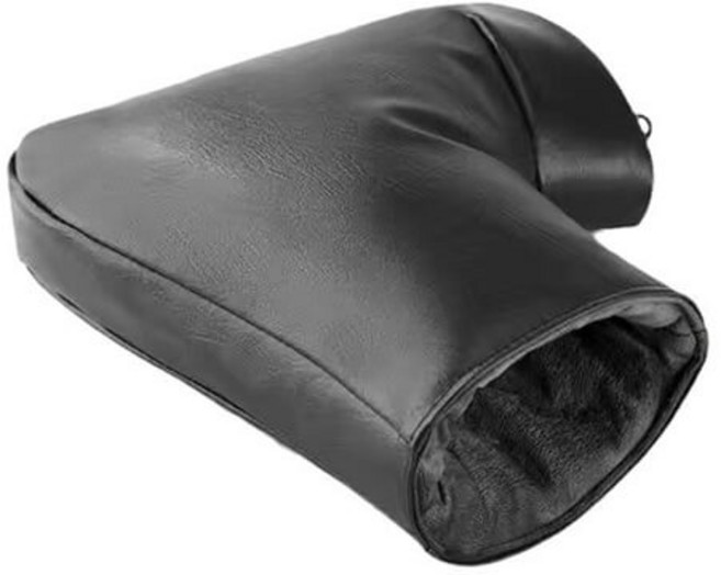 투케바이크 오토바이 배달대행 겨울 가죽 기모 방한 토시 장갑, 블랙