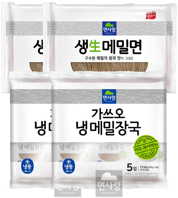 시원하고 진한 면사랑 메밀소바세트(생면+장국), 10세트, 300ml