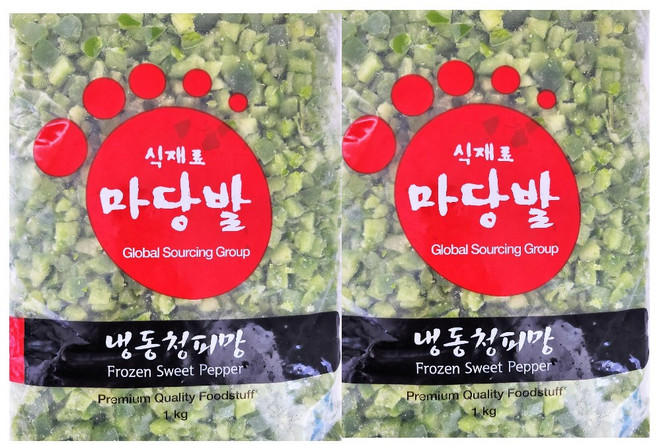마당발 냉동 청피망 다이스 1kg, 2개
