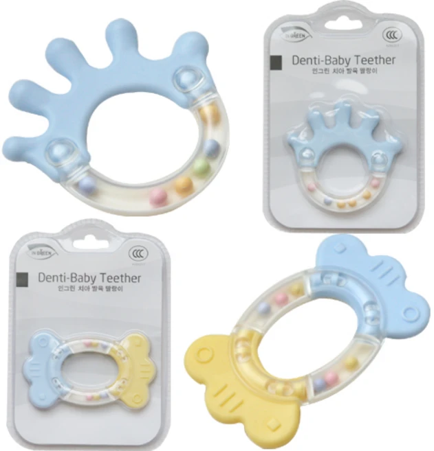 딸랑이치발기2종 / 국민딸랑이 / 아기장난감, 딸랑이2종(손가락+캔디), 1개 - 쿠팡