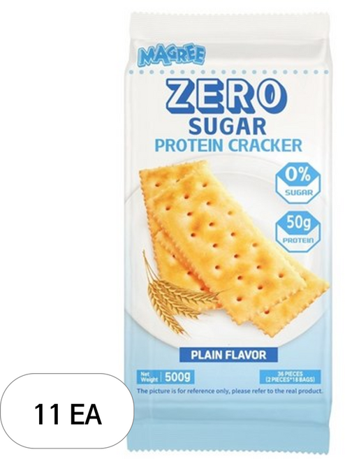 매그리 제로 슈거 프로틴 크래커 플레인맛, 500g, 11개