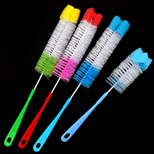 보온 병 닦는 구부러지는 와이어 세척 솔 아기 몰통 청소 브러시 컵 브러쉬 유아 젖병 세척용 텀블러 청소용, 사이즈, 소, 1개