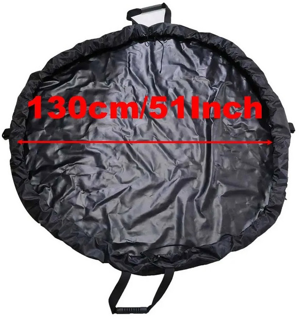 방수 수영 잠수복 변경 매트 비치 의류 서핑 카약 핸들 어깨 끈으로 운반 가방, 130cm Bla