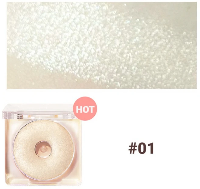 Judydoll 스타라이트 하이라이팅 파우더 메이크업 글로우 페이스 컨투어 쉬머 워터 라이트 하이라이트 팔레, 01 01 Creamy Glow, 1개 - 쿠팡