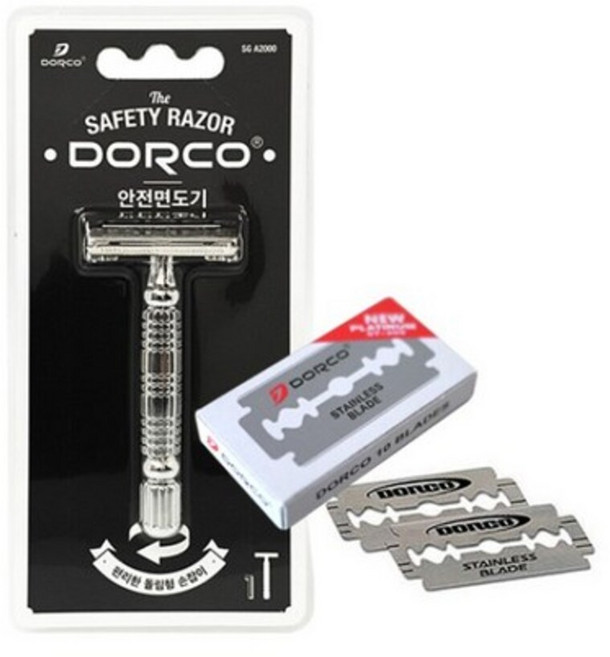 도루코 안전면도기 + 화장도 양날면도날 10P, 1세트