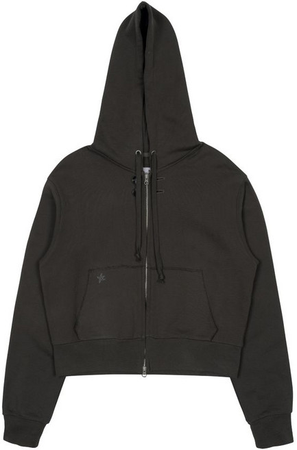 THE COLDEST MOMENT TCM vintage button hooded zip-up charcoal 25082560 419740