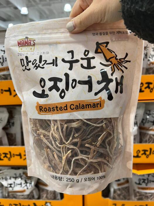 마마스초이스 맛잇게 구운 오징어채, 1개, 250g