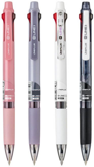 라인플러스 MLINE M라인3 3색 볼펜 0.38mm 랜덤, 3개