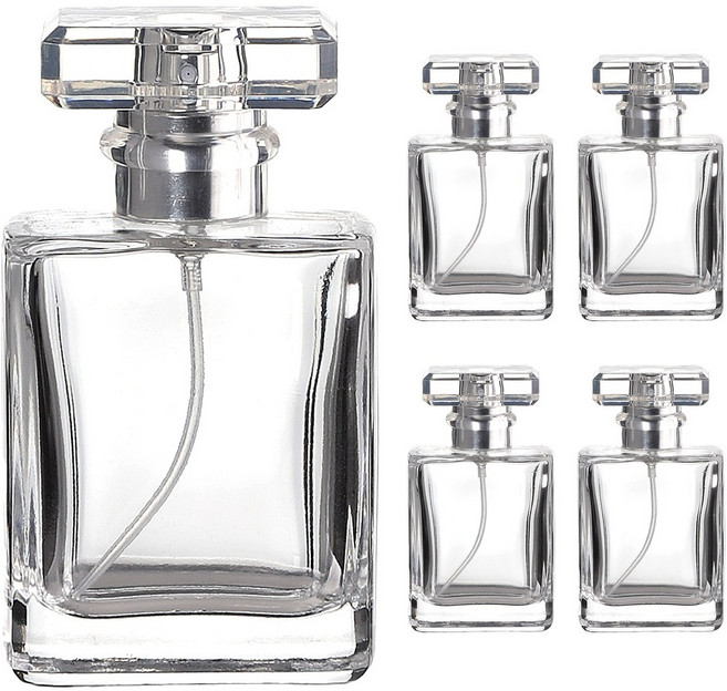 녹턴 실버캡 50ml 5개 향수 공병 스크류타입 용기 만들기 재료 퍼퓸 스프레이 유리 DIY