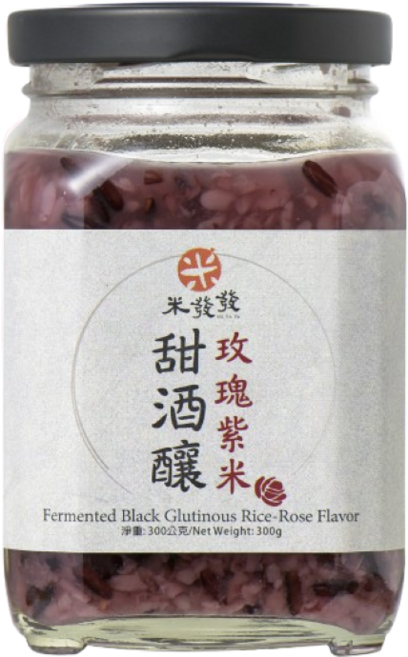 米發發 玫瑰紫米甜酒釀, 300公克, 1罐