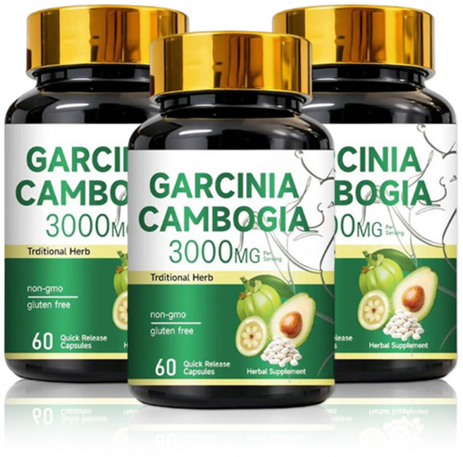 藤黃果膠囊 3000MG 草本保健食品 促進代謝, 4個, 60顆