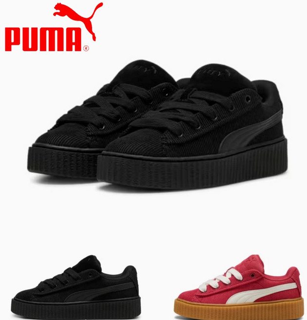 [국내매장판] 푸마 크리퍼 패티 우먼스 여성 스니커즈 2종 PUMA Black Club Red