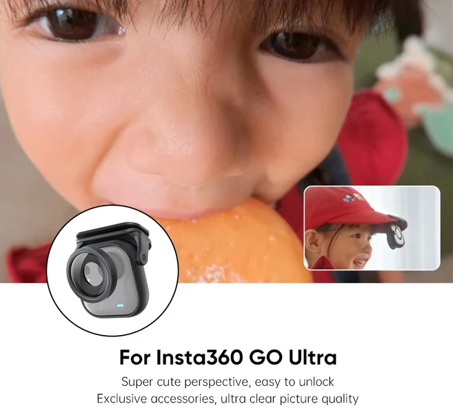 Insta360 GO 울트라 유아용 타이탄 모자 클립 프레임 키트 (마이크로 렌즈 마운트 포함 액세서리용), 01 Toddler Titan Kit