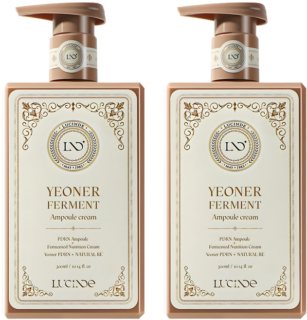 뤼산드 PDRN 연어 특허발효 앰플 크림 300ml 영양 에센스 세럼 콜라겐 히알루론산 미백 주름 기능성 피부결케어 탄력 진정 보습 건조 수분 화이트닝, 2개