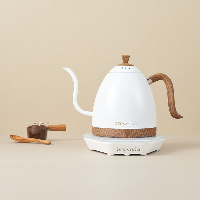 브뤼스타 아티산 전기드립포트 PRO, 1L, 모던화이트