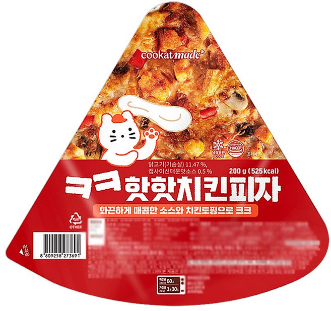 쿠캣 ㅋㅋ핫핫치킨피자, 6개, 200g