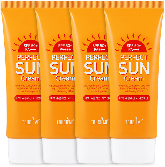 터치미 퍼펙트 선크림 SPF50+ PA+++, 60ml, 4개