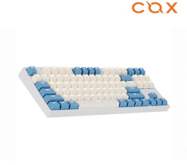 COX CK87 크림블루 게이트론 LED 게이밍 기계식(황축)