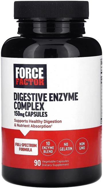 Force Factor 소화 효소 복합체 150mg 베지 캡슐 90정, ForceFactor소화효소복합체150mg베지캡슐90정, 1개 - 쿠팡