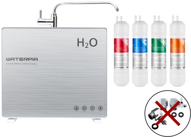 워터피아 워터피아 데스크탑 언더싱크 직수 정수기 WPU-3205, 01_아답타 필요없음, 02_1_1_기본세트_데스크탑(메탈실버)_나노필터