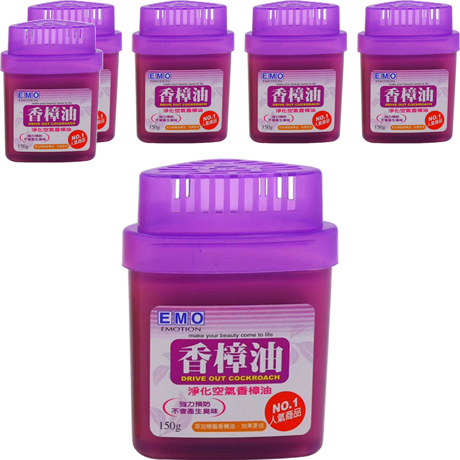 EMO 香樟油 淨化空氣, 樟腦香, 150g, 6個