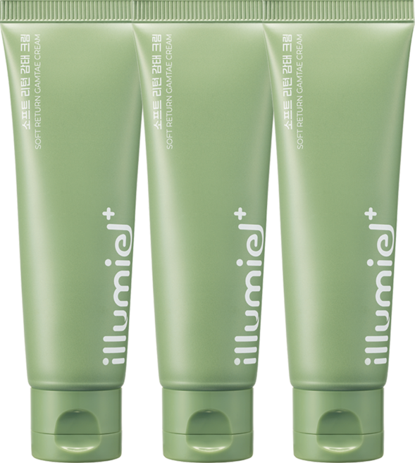 일루미엘 소프트 리턴 감태 수분 크림, 3개, 50g