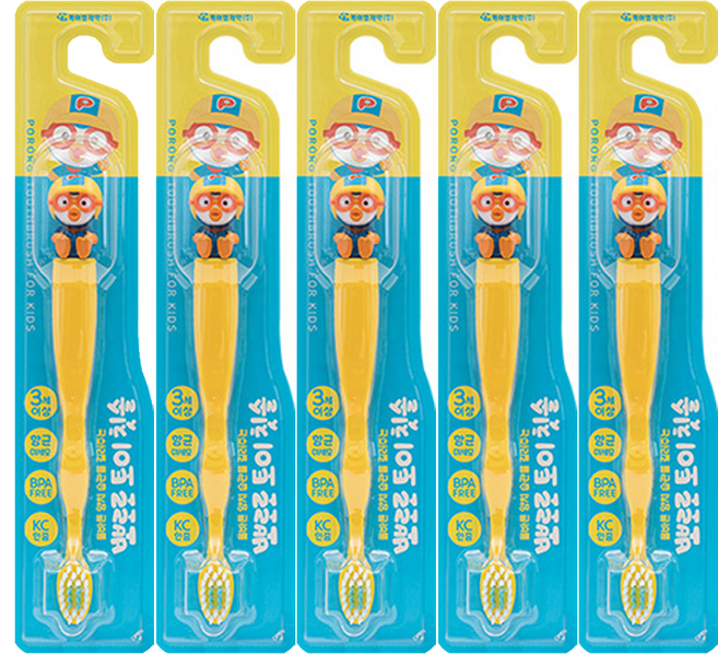 뽀로로와 친구들 토이 어린이 칫솔 21년형 뽀로로 5개, 뽀로로, 1개입