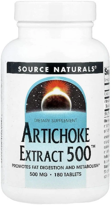 Source Naturals 아티초크 추출 500mg Artichoke Extract, 1개, 180정 - 쿠팡