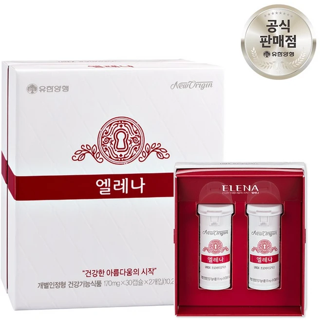 유한양행 엘레나 UREX 프로바이오틱스 유산균, 2개, 30정 - 쿠팡