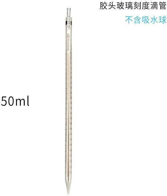 無品牌 玻璃刻度滴管 10ml, 50ml刻度滴管 不含吸水球, 1個