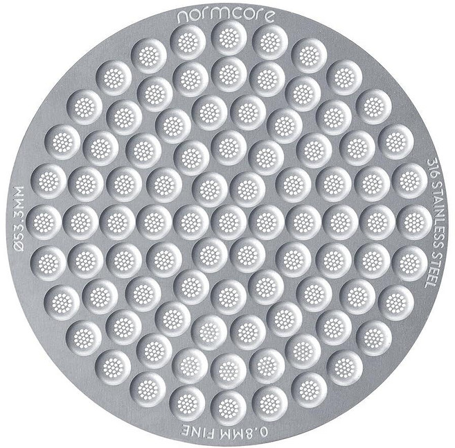 Normcore 53.3mm 퍽 스크린 0.8mm 두께 하단 샤워 스크린 브레빌 세이지 54mm 포타필터 바스켓용 재사용 가능한 금속 필터 316 스테인리스 스틸, Normcore 53.3mm 퍽 스크린, 0.8mm 두, 실버_165133