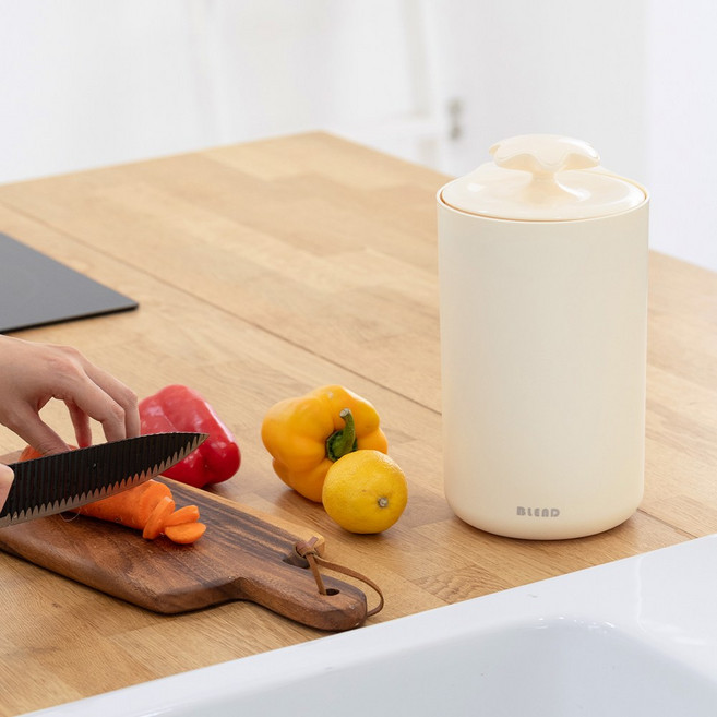 코코락 가정용 주방 진공 음식물쓰레기통 음쓰통 3L, 버터밀크, 1개