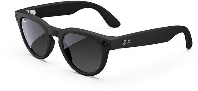 레이밴 메타(2세대) 헤드라이너 반짝이는 소행성 그레이 | 남성용 스마트 AI 글래스 여성용 u2014 2배 배터리 수명 3K 울트라 HD 해상도 12MP 와이드 카메라, 2 Matte Black, Polarized Gradi, Regular