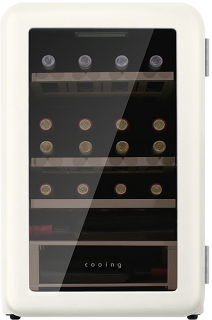 쿠잉전자 와인셀러 WC-20WH 자가설치 20병, 크림화이트, 750ml(WC-20WH)