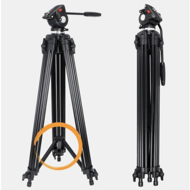 호루스벤누 HVD-1900L 방송용 비디오삼각대 + 헤드 세트, 1개