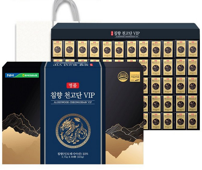 지리산마천농협 침향 천고단 VIP 인도네시아산 침향 60p + 쇼핑백, 225g, 1개
