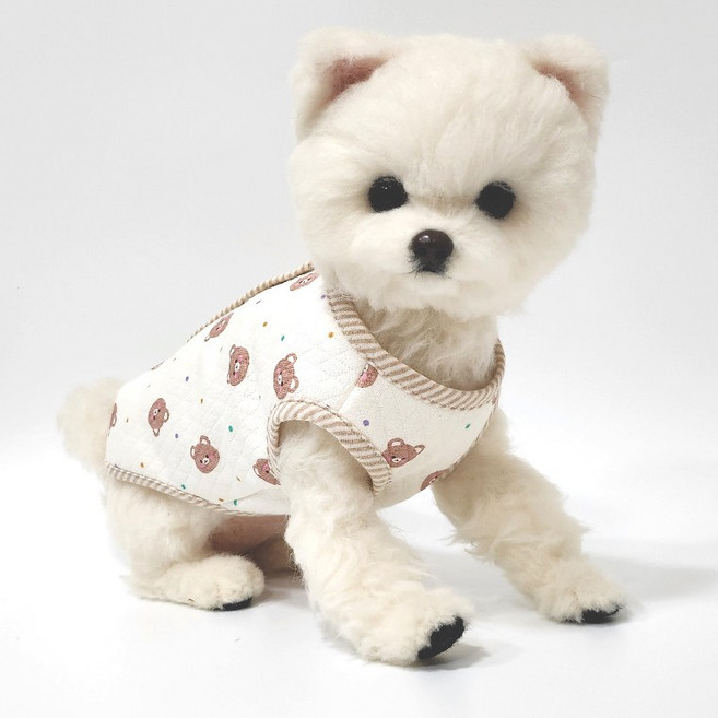 강아지조끼 오가닉 순면 피부알러지케어, 코코베어 Natural, 1개