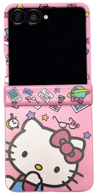 얌코 핸드폰 케이스 갤럭시 z플립3 z플립4 z플립5 z플립6 z플립7 힌지보호 휴대폰 케이스 핑크 봉투 고양이