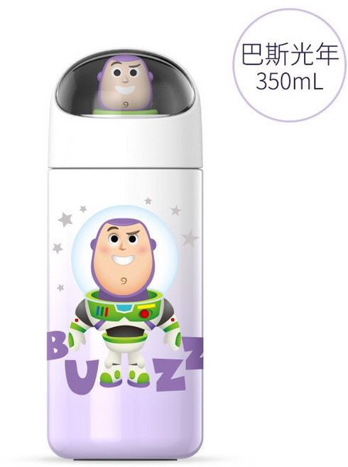 산리오 316 스테인리스 텀블러 보온병 헬로키티 멜로디 시나모롤 포챠코 한교동 쿠로미 폼폼푸린 보온 보냉 귀여운 물병 초등 여아 스텐, 1개, 350ml, 토이스토리 버즈 우주 캡슐 보온병 350ml