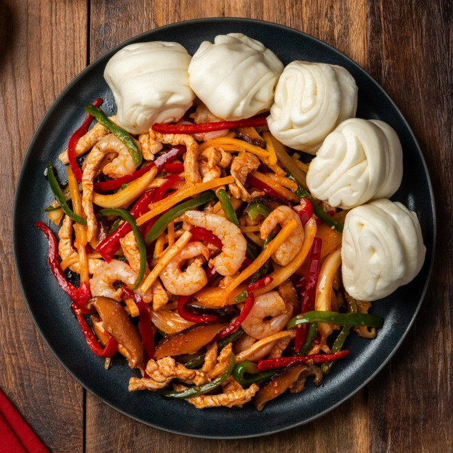 [프로즌]고추잡채와 꽃빵 390g, 1개